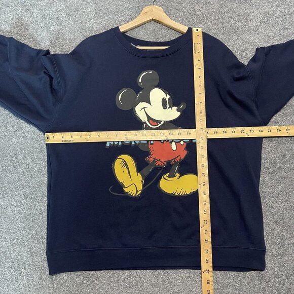 Vintage Disney Mickey Mouse Navy Sweatshirt XL - Picture 6 of 6